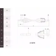 Приводной вал ACEMARK 8PQKD 213678 C8Q1Q SI 1265293443