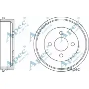 Тормозной барабан APEC BRAKING YRJ P5C 1265425807 WU5Z28 DRM9114