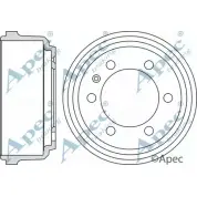 Тормозной барабан APEC BRAKING DRM9708 KO89QK 1265426489 UH9 IL