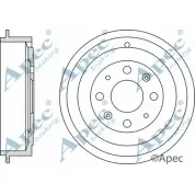 Тормозной барабан APEC BRAKING 1265426833 DRM9956 3JOQ7 1GK CK