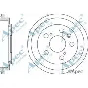 Тормозной барабан APEC BRAKING 61XNJ DRM9963 7O QTW Suzuki SX4 (EY, GY) 1 Хэтчбек 1.5 (RW 415) 99 л.с. 2006 – 2010