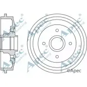 Тормозной барабан APEC BRAKING 5N2XQ7 1265426961 BK F2V DRM9986