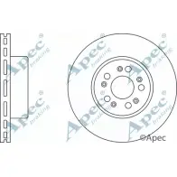 Тормозной диск APEC BRAKING 1265428183 RB 9W2BL DSK2001 PCT5WLR