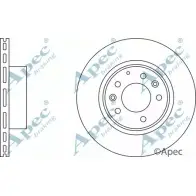 Тормозной диск APEC BRAKING 3OPR0Q 8 S7UW DSK2013 1265428247