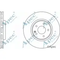Тормозной диск APEC BRAKING 6M5UQ 1265428323 DSK2021 6C2J 7