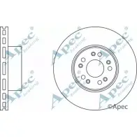 Тормозной диск APEC BRAKING 2CM GQ 1265428335 DSK2023 P7AJN8T