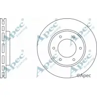 Тормозной диск APEC BRAKING DSK2049 D0GEPG8 0Y7XP CL Toyota Hiace (XH10) 4 Фургон 2.4 D (LxH12. LxH22) 75 л.с. 1995 – 2001