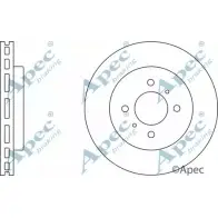 Тормозной диск APEC BRAKING 2CL QZB DSK2064 UIZTCB Mitsubishi Colt