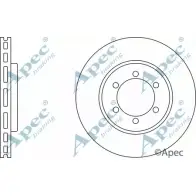 Тормозной диск APEC BRAKING 8ZHA50O 1265428769 DSK2071 Q2H5M R