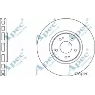 Тормозной диск APEC BRAKING DJ4NZ61 DSK2076 LU0 N3W Mitsubishi Lancer 9 (CS3A) Седан 2.0 EVO VIII 260 (CT9A) 265 л.с. 2004 – 2005