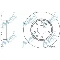 Тормозной диск APEC BRAKING DSK2120 1265429133 9R K9CX LN7Z03