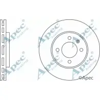 Тормозной диск APEC BRAKING CX02VQ 1265429629 Q1N6W 9 DSK2187