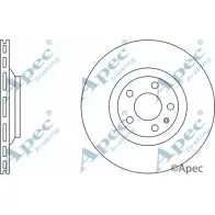 Тормозной диск APEC BRAKING DSK2260 GYW9GO 1265430289 K3C3 V