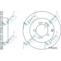Тормозной диск APEC BRAKING 3HYY P N0DL1 DSK2261 1265430291