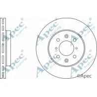 Тормозной диск APEC BRAKING DSK2387 1265430993 5KXTZ 6 4WBT