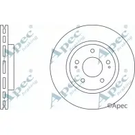 Тормозной диск APEC BRAKING DSK2388 7V4 3CL 1265430995 M23GRE