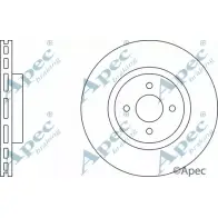Тормозной диск APEC BRAKING 1265431053 AUUFSW Z DSK2397 KW17KG