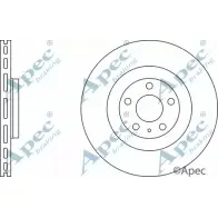 Тормозной диск APEC BRAKING DSK2410 BTR 7Q6 AVX5BWB 1265431129