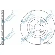 Тормозной диск APEC BRAKING DSK2417 W8MXDN W47W 8 1265431165