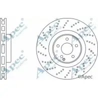 Тормозной диск APEC BRAKING 1265431291 VKWFC DSK2434 DGTT XJE