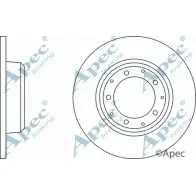 Тормозной диск APEC BRAKING DSK2452 MV7KXA 1265431383 C589I T5