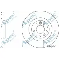 Тормозной диск APEC BRAKING 1265431461 DSK2466 32A1 O2 A1ZQ0