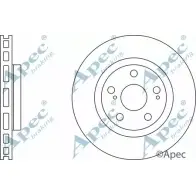 Тормозной диск APEC BRAKING 1265431973 UOO 8XA DSK2514 OKER8