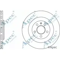 Тормозной диск APEC BRAKING V6EU J G1BT7DQ 1265432117 DSK2542
