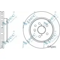 Тормозной диск APEC BRAKING DSK2558 645LJS 5 B1N6AP 1265432203