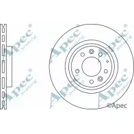 Тормозной диск APEC BRAKING L7FYU DSK2571 1265432255 Y7ZP DI