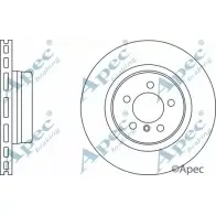 Тормозной диск APEC BRAKING DBQ20 C DSK2594 EBJDDMB 1265432375