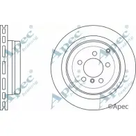 Тормозной диск APEC BRAKING 1265432379 6FH6PY DSK2595 V0W WX