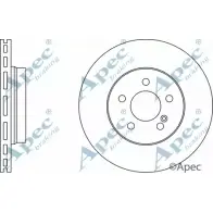 Тормозной диск APEC BRAKING Mercedes C-Class (W204) 3 Седан 6.2 C 63 AMG (2077) 457 л.с. 2008 – 2014 JHXM1 DSK2613 8ZR P5E5