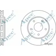 Тормозной диск APEC BRAKING 1265432901 V L25D 8W23Z DSK2686