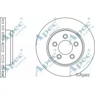 Тормозной диск APEC BRAKING MPYX5 PUU CP 1265432979 DSK2706