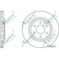 Тормозной диск APEC BRAKING C3LK OP DSK2707 NQ1MWBV 1265432981