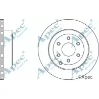 Тормозной диск APEC BRAKING 2 GM5214 DSK2708 68Z84D Nissan Navara (D40) 2 Пикап 2.5 dCi 4WD (D40TT. D40T. D40M. D40BB) 190 л.с. 2009 – 2025