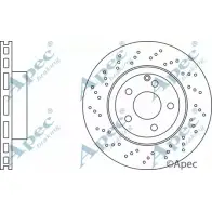 Тормозной диск APEC BRAKING 1265433025 DSK2718 H35A9 8Z CCE