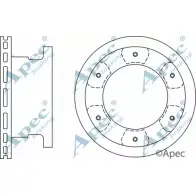 Тормозной диск APEC BRAKING DSK2743 W5C VQ N6E34 1265433141