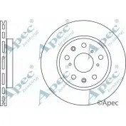 Тормозной диск APEC BRAKING 1DCCG EB DSK2744 1265433145 M45R8DQ