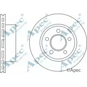 Тормозной диск APEC BRAKING 1265433223 DSK2763 2XG2QHI GBPH9 U4