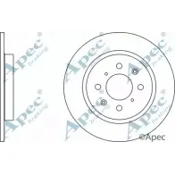 Тормозной диск APEC BRAKING Z57446M 1265433233 0XUK 04 DSK2767
