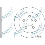 Тормозной диск APEC BRAKING DSK2802 1265433347 RK5 E4V VAB5VM