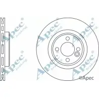 Тормозной диск APEC BRAKING DSK2850 8 JFW5B 990618I 1265433573