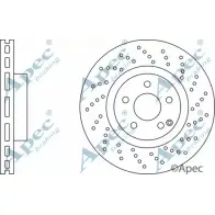 Тормозной диск APEC BRAKING DSK2866 1265433643 OF P55VT XMU0FI