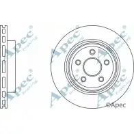 Тормозной диск APEC BRAKING 1265433685 GQTT5J DSK2875 KO Y87
