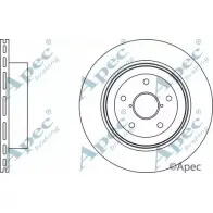 Тормозной диск APEC BRAKING R 6I9C K43TFNP 1265433763 DSK2895