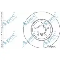 Тормозной диск APEC BRAKING 8R4 07KS 1265433799 DSK2901 REAEP
