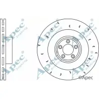 Тормозной диск APEC BRAKING Jaguar XK (X150) 2 Купе 5.0 xKR 530 л.с. 2010 – 2014 DSK2917 TO14V V URRWKB