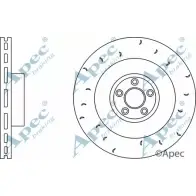 Тормозной диск APEC BRAKING Jaguar XK (X150) 2 Купе 5.0 xKR 530 л.с. 2010 – 2014 6FR1 MNS 0EMYPRQ DSK2918